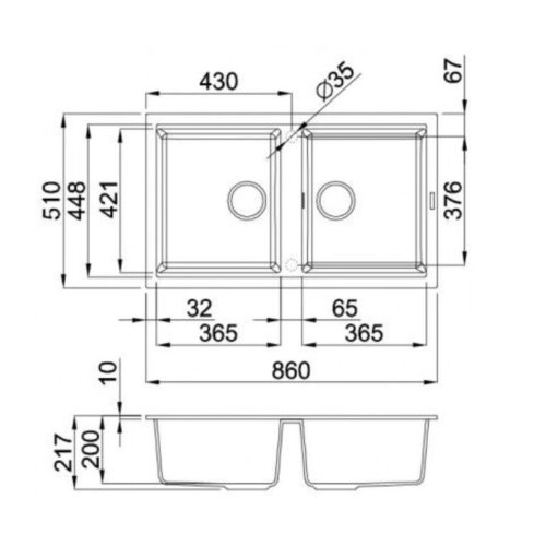 Chậu đá Malloca NERO K-45040 ( NANO)