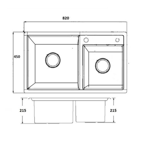 Chậu rửa chén bát Eurosun EU-8245S
