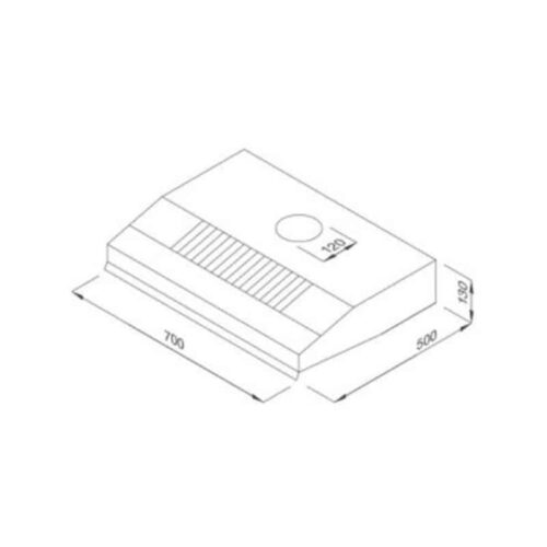 kích thước của máy hút mùi Hafele Nagold NC-H7011BB 538.80.084