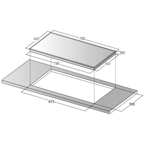 Kích thước bếp từ đôi Lorca LCI-806 Plus