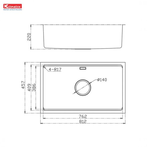 Chậu rửa bát Konox chống xước KN8146SU Dekor 3 KN8146SU Dekor 1