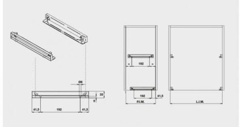 Khay up bát đĩa Hafele 544.01.007 3 Kích thước của Khay up bát đĩa Hafele 544.01.007
