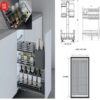 Giá để dao thớt đa năng nan oval (Quả Trám) Inoxen EV5035