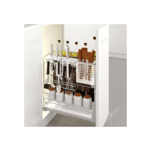 Giá dao thớt Inox nan vuông, ray giảm chấn Kit Plus DE 30T 3 Giá dao thớt Inox nan vuông, ray giảm chấn Kit Plus DE 30T