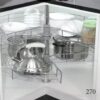 Mâm xoay inox nan tròn Eurogold EP270A