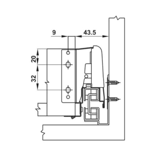 Ray hộp Hafele 552.75.705 Alto màu trắng, H84 X 500mm