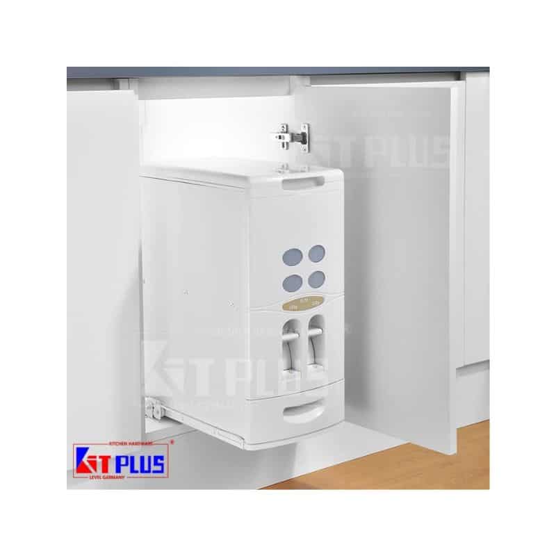Thùng gạo âm tủ 2 nút ấn thông minh Kit Plus DB.18 Thùng gạo âm tủ 2 nút ấn thông minh Kit Plus DB.18