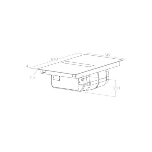 Thiết kế của bếp từ kết hợp máy hút mùi Elica NIKOLATESLA FIT XL BL/A/83 PRF0179476