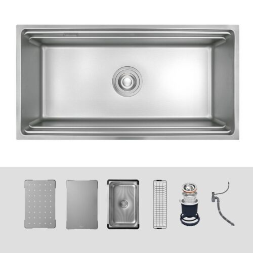 Chi tiết chậu rửa bát 1 hố Kluger KWU8161FS-S86 Plus
