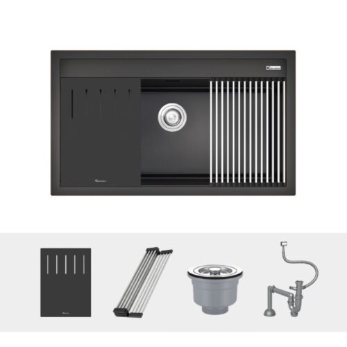 Chậu rửa bát đá 1 hố Konox Terra 860S Black 4 Phụ kiện chậu rửa bát đá 1 hố Konox Terra 860S Black