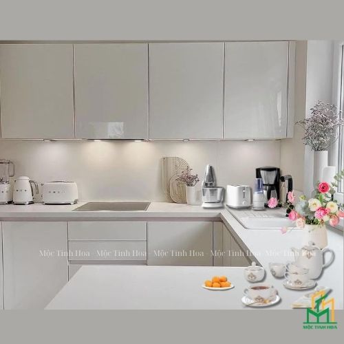 Hình ảnh mẫu tủ bếp nhựa cánh Acrylic TBNA06 - Tủ bếp chữ U, hiện đại Hình ảnh mẫu tủ bếp nhựa cánh Acrylic TBNA06 - Tủ bếp chữ U, hiện đại