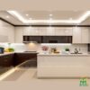 Mẫu tủ bếp Inox cánh Acrylic CA08 - Tủ bếp chữ L, hiện đại