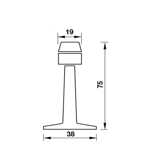Chặn cửa gắn tường 65mm Hafele 489.70.204 4 kich thuoc chan cua gan tuong 65mm hafele 489.70.204