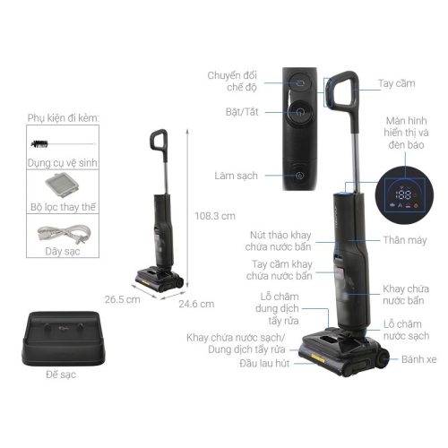 Máy hút bụi lau nhà Roborock F25 Ultra 6 size may hut bui roborock f25 ultra