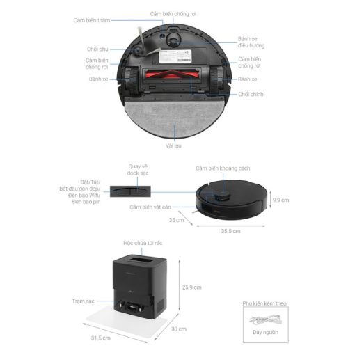 Robot hút bụi lau nhà Roborock Q10 PF Plus 6 size robot hut bui lau nha roborock q10 pf plus
