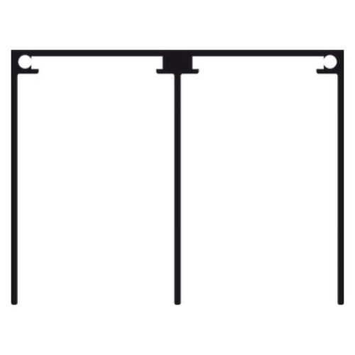 Aluflex 80 ray đôi trên màu bạc 3m Hafele 403.75.385