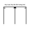 Aluflex 80 ray đôi trên màu đen 3m Hafele 403.75.389