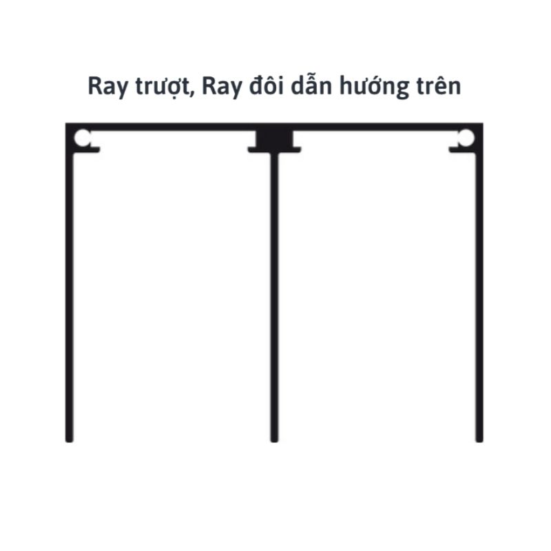 Aluflex 80 ray đôi trên màu đen 3m Hafele 403.75.389