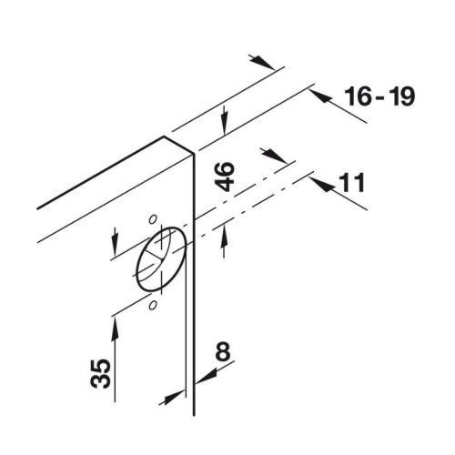 Ảnh bản lề tủ Hafele 408.24.020