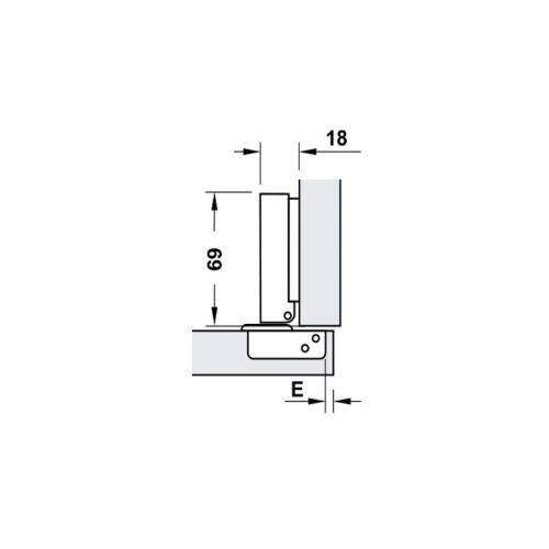 Bản lề tủ Metalla A Hafele 311.04.540 4 Kích thước Bản lề tủ Metalla A Hafele 311.04.540