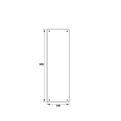 Kích thước Bảng Đẩy Cửa Push Hafele 987.11.340