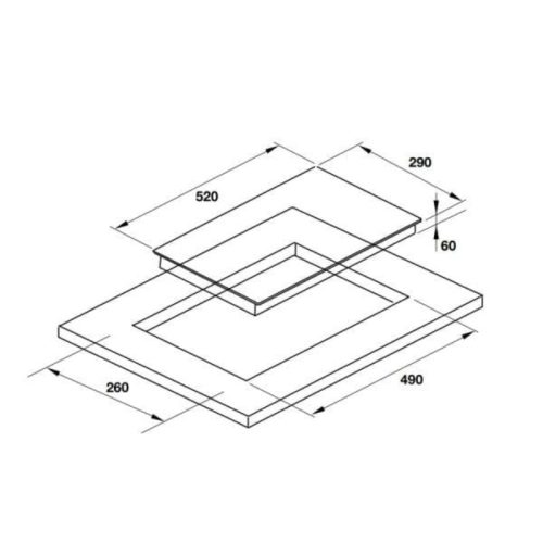 Bếp từ Hafele 536.61.930 4 Kích thước bếp từ Hafele 536.61.930