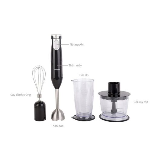 Máy xay sinh tố cầm tay Panasonic MX-SS1BRA 600W 4 Kích thước Máy xay cầm tay Panasonic PASO-MX-SS1BRA