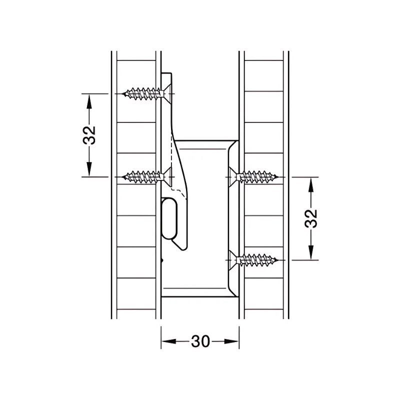 Lắp đặt phụ kiện góc AD30 bằng nhựa Hafele 262.51.390