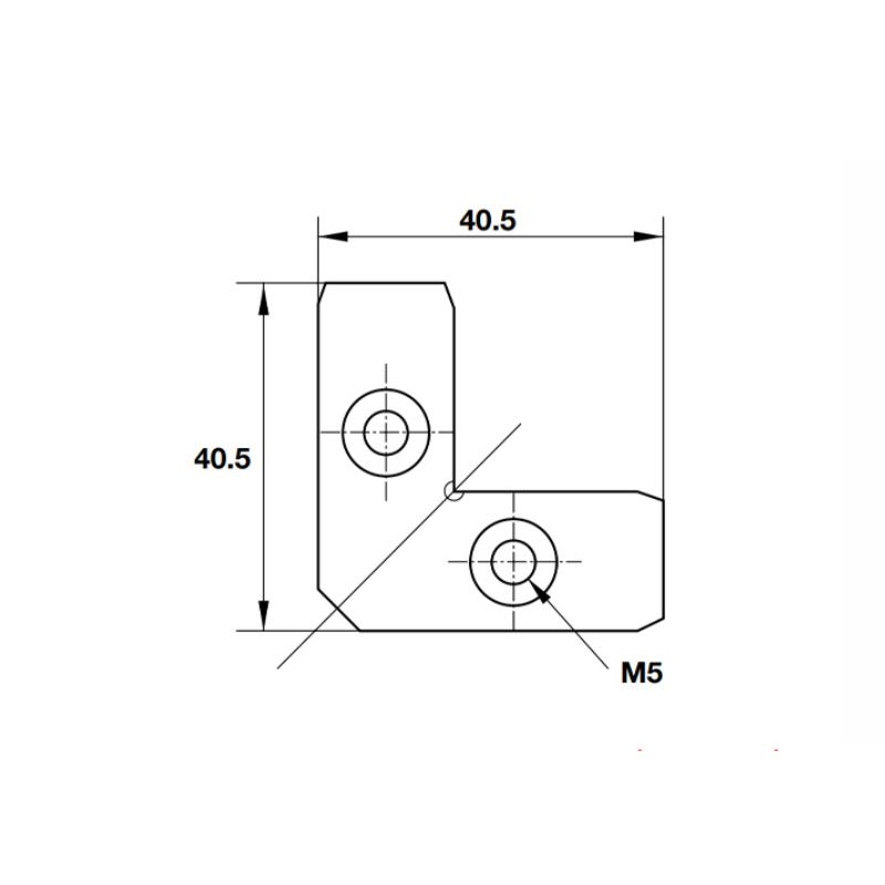 Thông số ke nối góc thanh nhôm Alusion Hafele 342.79.785