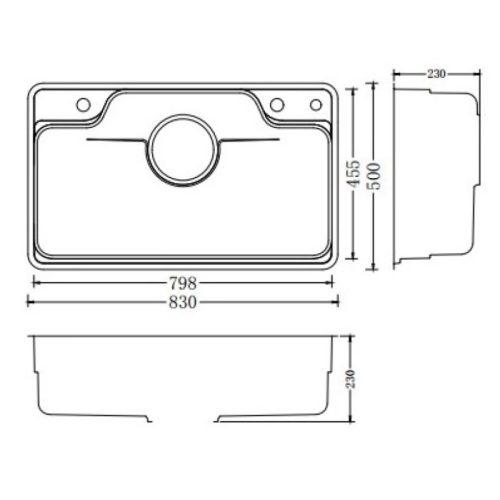 Kích thước chậu rửa bát Nobinox LIKEN NL792D