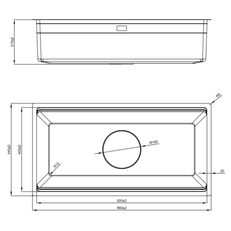 Kích thước chậu rửa bát Nobinox LIRA NJ566D Kích thước chậu rửa bát Nobinox LIRA NJ566D