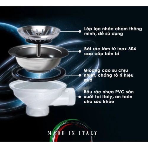 Chậu rửa bát Nobinox TITANIUM NA875U 5 Phụ kiện chậu rửa bát Nobinox TITANIUM NA875U