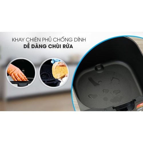 Nồi chiên không dầu Sharp KF-AF55EV-BK 4 Khay nồi chiên không dầu Sharp KF-AF55EV-BK