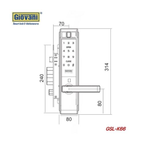 Khóa vân tay thông minh GIOVANI GSL-K66BS 5 Thông số khóa vân tay thông minh GIOVANI GSL-K66BS