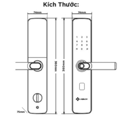 kich thuoc khoa dien tu hubert hb cg61 champagne gold