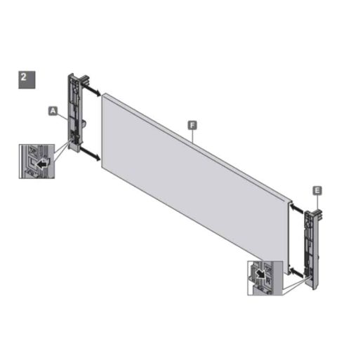 Mặt cánh cho hộc kéo âm HAFELE màu xám 513.73.381