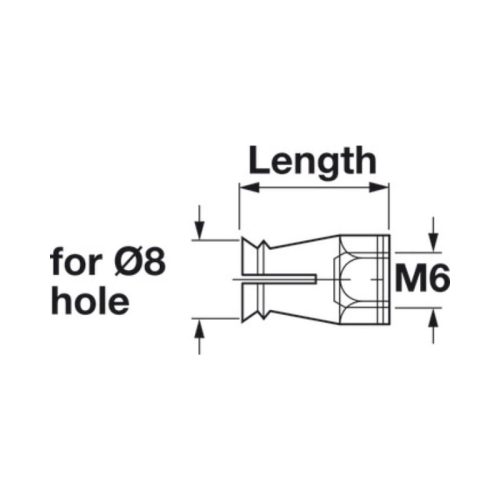 thong so chot cay m6 hafele 039 00 267