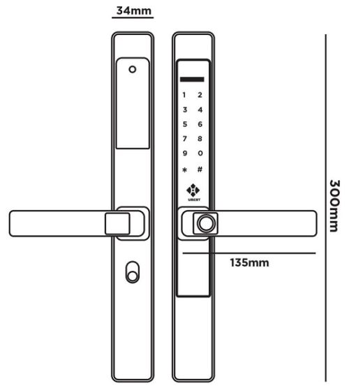 Khóa điện tử Hurbert HB CN39 Sand Gold 4 thong so khoa dien tu hurbert hb cn39 sand gold