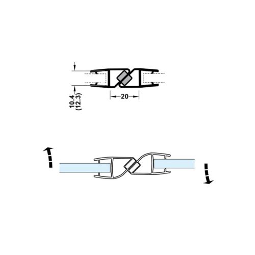 Ron cửa kính nam châm Hafele 950.50.039 2 thong so ron cua kinh nam cham hafele 950 50 039
