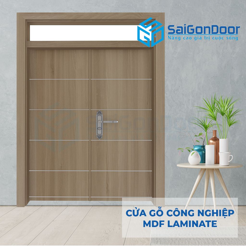 CỬA GỖ CÔNG NGHIỆP MDF LAMINATE 2P1R10s FIX 4 CỬA GỖ CÔNG NGHIỆP MDF LAMINATE 2P1R10s FIX