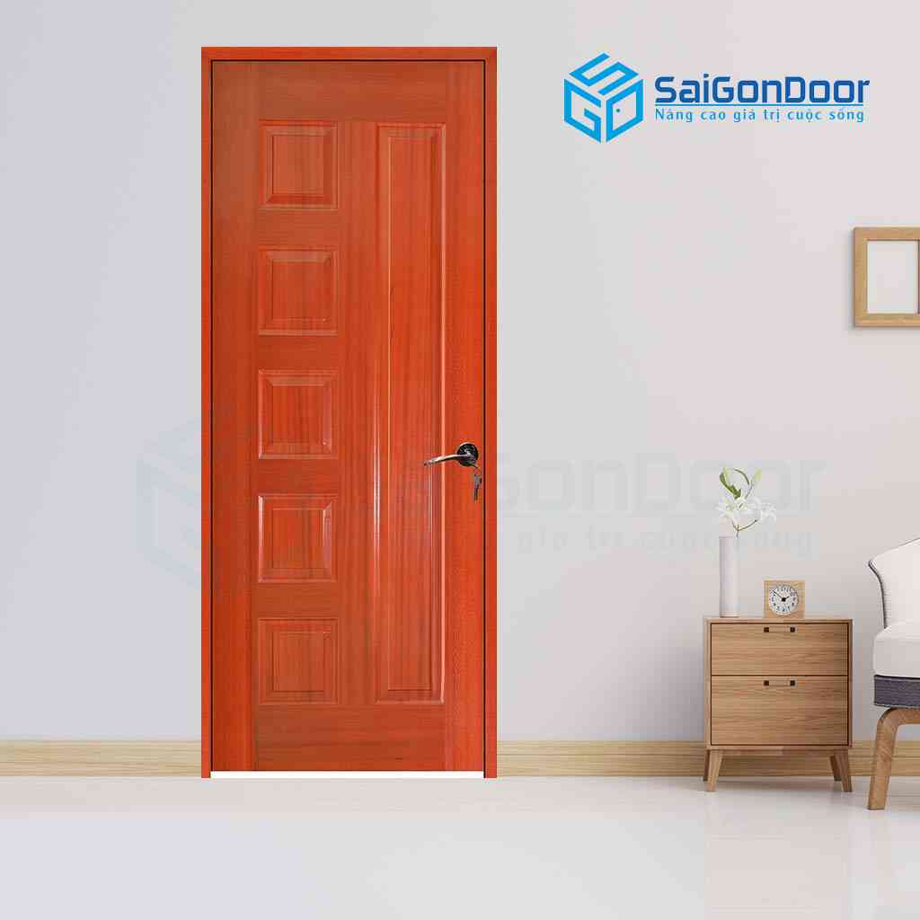 Cửa Gỗ Công Nghiệp HDF Veneer 6B-xoan dao 3 Cửa Gỗ Công Nghiệp HDF Veneer 6B-xoan dao