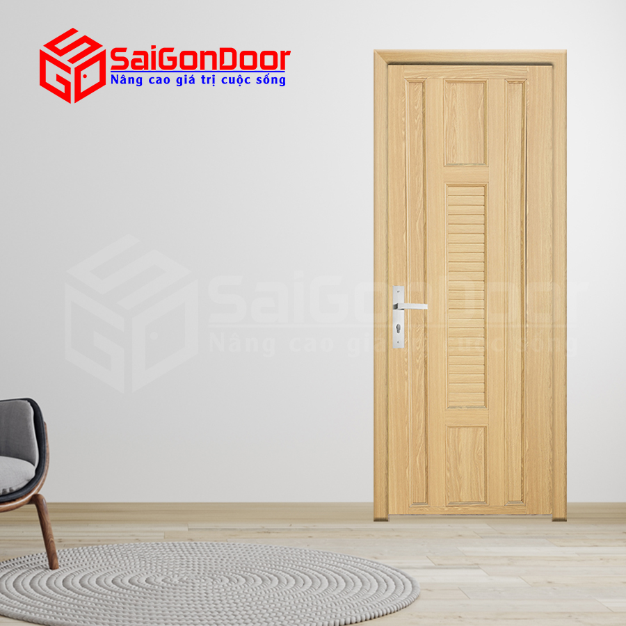 Cửa nhựa gỗ ghép thanh cao cấp NG-O21 3 Cửa nhựa gỗ ghép thanh cao cấp NG-O21