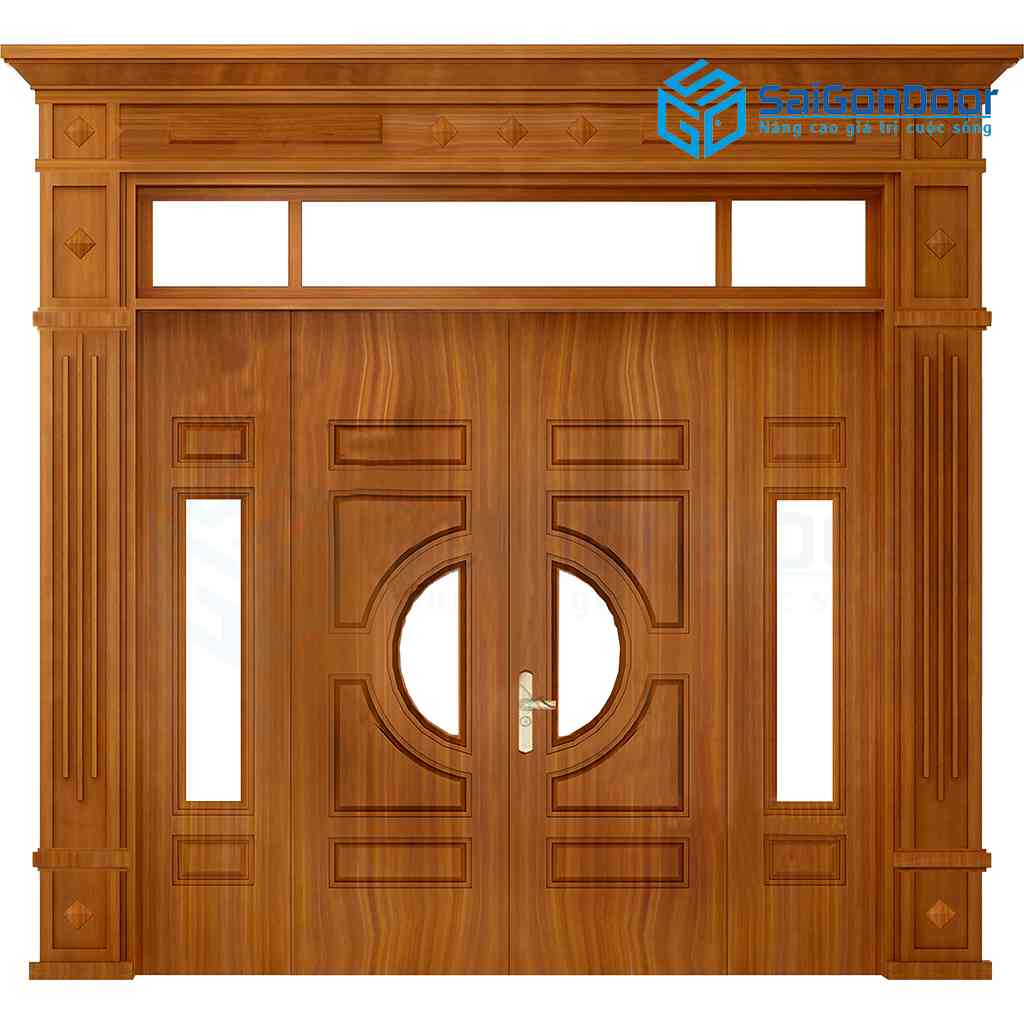 Cửa thép vân gỗ SGD GS4H4K-H4AK mau vang 3 Cửa thép vân gỗ SGD GS4H4K-H4AK mau vang