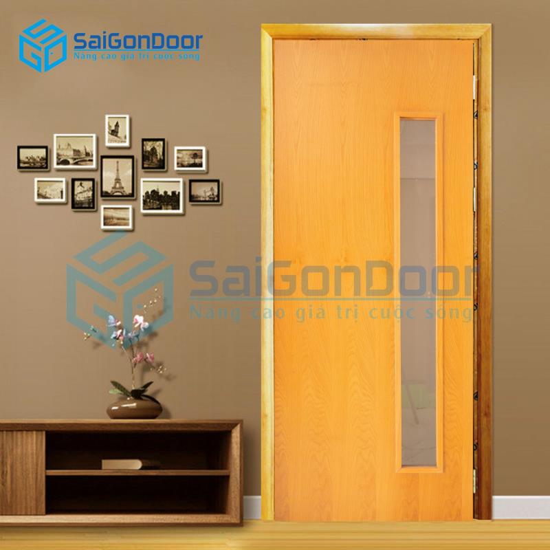 Cửa Gỗ MDF Veneer P1GL-OAK 2 Cửa Gỗ MDF Veneer P1GL-OAK