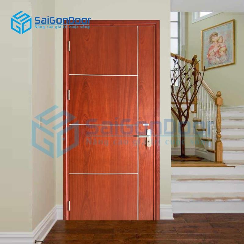 Cửa Gỗ MDF Veneer P1R4b-Sapele 2 Cửa Gỗ MDF Veneer P1R4b-Sapele