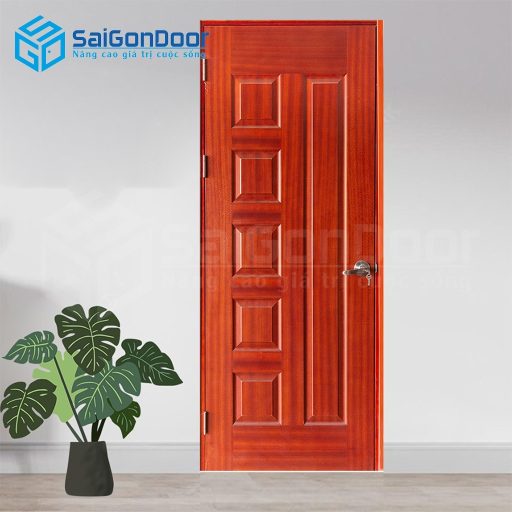Cửa gỗ công nghiệp HDF Veneer 6B Căm Xe
