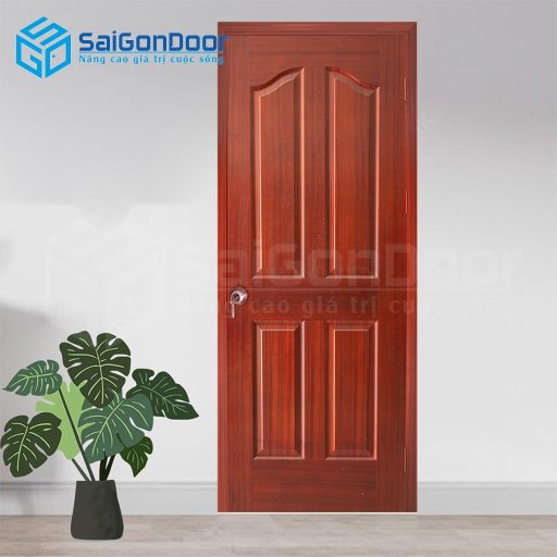 Cửa gỗ công nghiệp HDF Veneer 4A-Căm Xe