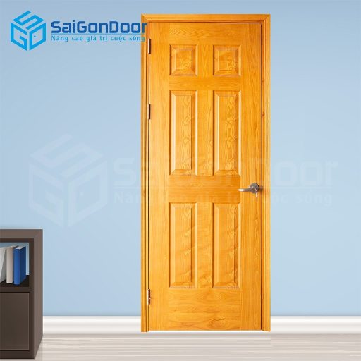 Cửa gỗ công nghiệp HDF Veneer 6A Ash-1