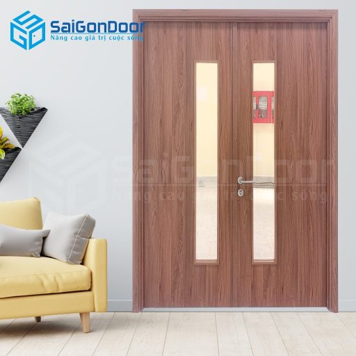 Cửa gỗ công nghiệp MDF Melamine 2P1G1