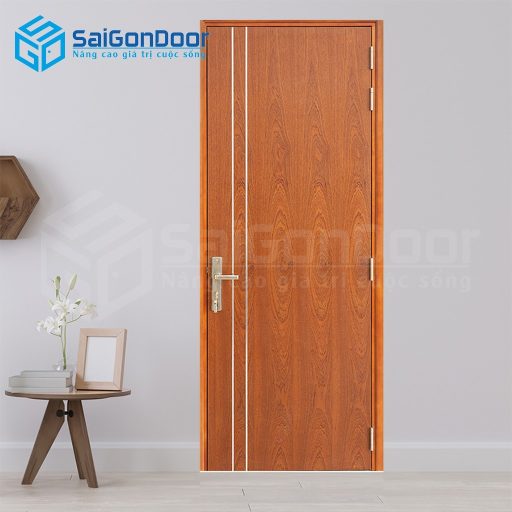 Cửa gỗ chống cháy gc-mdf ver P1R2 Xoan-đào